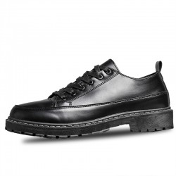Men's Korean-style black British casual work shoes, Korean-style trendy and versatile Martin shoes for cross-border trade.