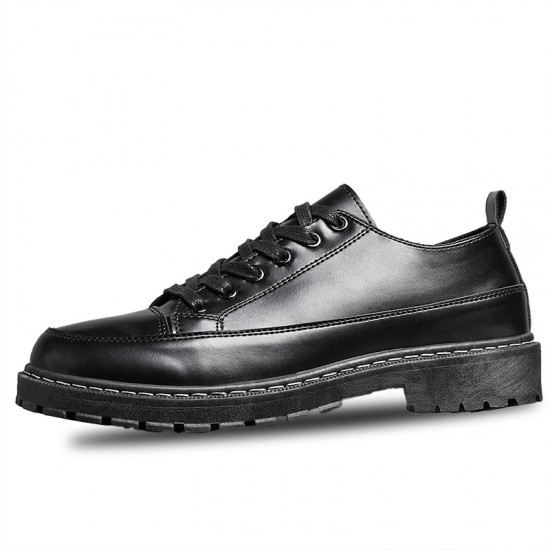 Men's Korean-style black British casual work shoes, Korean-style trendy and versatile Martin shoes for cross-border trade.