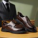 New men's casual leather shoes, business formal men's wedding shoes, black, commuter, British-style, genuine leather wholesale trend