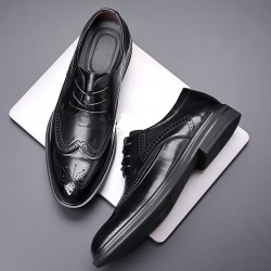 2023 spring hot-selling men's leather shoes, men's genuine leather shoes for business, formal, casual, breathable, fashionable wedding shoes.