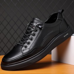 New Genuine Leather Men's Spring Casual Wholesale Korean Style Trendy Leather Shoes, Simple and Versatile European Style Men's Shoes