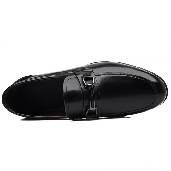 New top-grain cowhide loafers, men's business formal, light luxury loafers, premium British-style men's leather shoes.