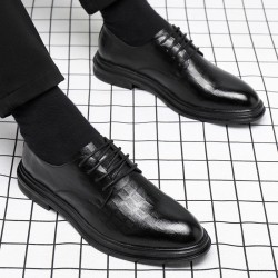 New men's leather shoes, business formal, genuine leather, soft-soled, casual cross-border men's shoes, height-enhancing wedding shoes