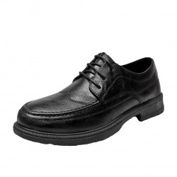 Winter casual leather shoes for men, business formal, black groom's wedding shoes, youth British pointed-toe suit shoes