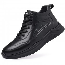 Men's cotton shoes, 2022 winter new models, fashionable genuine leather men's shoes, plush and thickened, casual sports shoes, wholesale, one-piece dropshipping