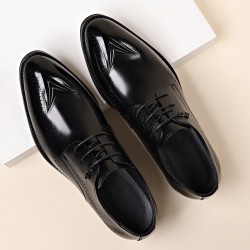 New top-grain cowhide men's leather shoes, business formal, genuine leather wedding shoes, commuting, British-style breathable casual shoes