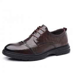New business formal men's leather shoes, genuine leather men's leather shoes, fashionable British-style casual wholesale, breathable trendy shoes, live stream.