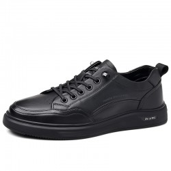 New Genuine Leather Men's Spring Casual Wholesale Korean Style Trendy Leather Shoes, Simple and Versatile European Style Men's Shoes