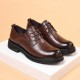New men's casual and versatile thick-soled, large-toe trendy shoes, genuine leather business formal, men's wedding shoes, Korean-style