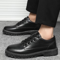 Men's business leather shoes, formal British-style casual shoes, cross-border delivery of thick-soled suit shoes for youth students