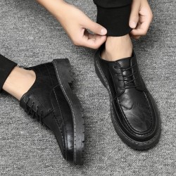 2024 new cross-border men's casual business formal leather shoes, men's British black work shoes.