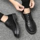 2024 new cross-border men's casual business formal leather shoes, men's British black work shoes.