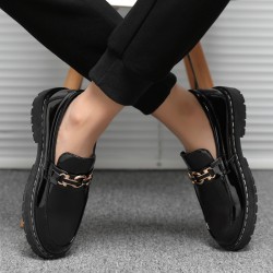 Summer casual leather shoes for men, breathable slip-on loafers, Korean-style versatile cross-border men's shoes, British loafers