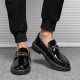 Summer casual leather shoes for men, breathable slip-on loafers, Korean-style versatile cross-border men's shoes, British loafers