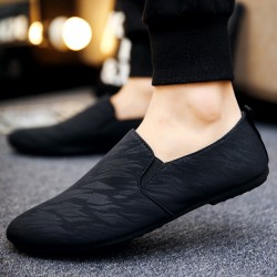 Cross-border spring and summer men's moccasins, trendy Korean-style slip-on loafers, large sizes for young men