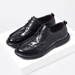 New casual wholesale men's leather shoes, genuine leather, Korean-style, soft leather, non-slip, breathable, trendy, comfortable men's leather shoes.