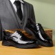 New men's casual leather shoes, business formal men's wedding shoes, black, commuter, British-style, genuine leather wholesale trend