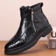 New winter men's Martin boots, warm and casual wholesale men's shoes, plush outdoor Chelsea cotton shoes, high-top genuine leather