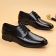 New men's leather shoes, genuine leather business formal wedding shoes, top-grain cowhide, light luxury soft-soled British fashion men's shoes, black
