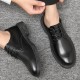 Cross-border delivery Men's business formal leather shoes, soft-soled, breathable casual shoes, youth black work shoes. Cross-border delivery Men's business formal leather shoes, soft-soled, breathable casual shoes, youth black work shoes.