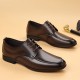 New men's leather shoes, genuine leather business formal wedding shoes, top-grain cowhide, light luxury soft-soled British fashion men's shoes, black