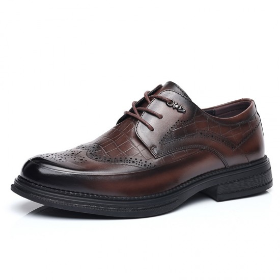 Men's leather shoes, autumn new, top-grain cowhide formal, business, wedding shoes, black, wholesale, casual, British-style men's shoes