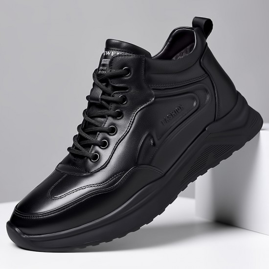 Men's cotton shoes, 2022 winter new models, fashionable genuine leather men's shoes, plush and thickened, casual sports shoes, wholesale, one-piece dropshipping
