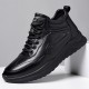 Men's cotton shoes, 2022 winter new models, fashionable genuine leather men's shoes, plush and thickened, casual sports shoes, wholesale, one-piece dropshipping