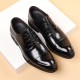 Men's business formal leather wedding shoes, simple British-style commuting shoes, breathable, factory-shipped trendy