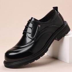 High-end men's shoes, autumn new, men's genuine leather business shoes, non-slip, large-toe, thick-soled casual leather shoes for young and middle-aged men