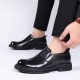 Men's casual leather shoes, 2023 autumn hot-selling, thick-soled, Korean-style commuting shoes, breathable, fashionable genuine leather shoes