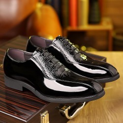 New men's leather shoes, business formal derby shoes, genuine leather brogues, high-end men's shoes, fashionable British wedding shoes
