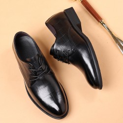 Autumn new men's business formal leather shoes, genuine leather British casual men's shoes, high-end Korean-style pointed-toe wedding shoes.