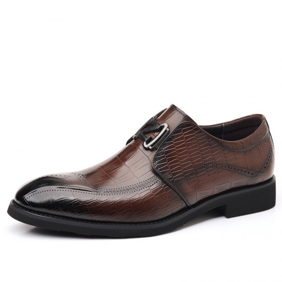 New business formal men's leather shoes, high-end wedding shoes, 2024 genuine leather commuter shoes, British-style casual shoes.