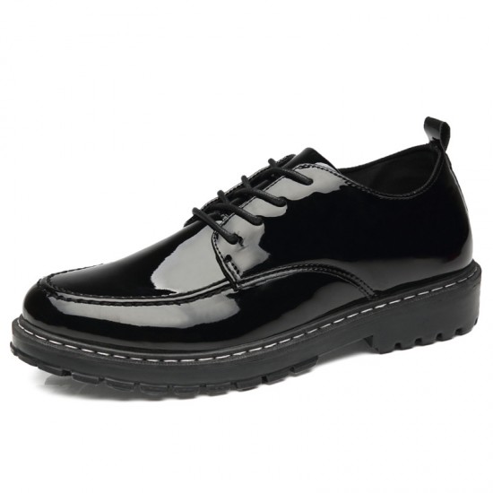 Brilliant leather casual leather shoes for men, business formal, British-style cross-border men's shoes, trendy, versatile thick-soled height-enhancing shoes