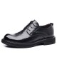 New men's casual and versatile thick-soled, large-toe trendy shoes, genuine leather business formal, men's wedding shoes, Korean-style