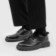 Men's summer black casual leather shoes, British business formal thick-soled, height-enhancing, round-toed, large-toed martin work shoes. Men's summer black casual leather shoes, British business formal thick-soled, height-enhancing, round-toed, large-toed martin work shoes.
