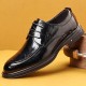 New autumn top-grain cowhide men's business casual shoes, British-style formal men's shoes, soft-soled breathable flat shoes