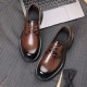 New autumn men's leather shoes, large toe commuter thick-soled genuine leather men's shoes, top-grain cowhide, luxury black British style