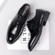 Men's business formal leather shoes, new genuine leather casual shoes, breathable, soft-soled, soft-surface British wedding shoes. Men's business formal leather shoes, new genuine leather casual shoes, breathable, soft-soled, soft-surface British wedding shoes.
