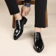 New men's leather formal shoes, business wedding shoes, top-grain cowhide, fashionable Korean-style men's shoes, gentleman's leather flat shoes