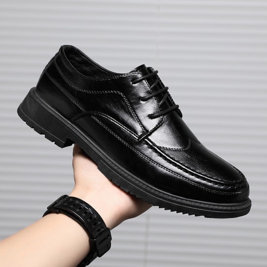 Winter casual leather shoes for men, business formal, black groom's wedding shoes, youth British pointed-toe suit shoes Winter casual leather shoes for men, business formal, black groom's wedding shoes, youth British pointed-toe suit shoes