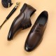 New men's leather shoes, genuine leather business formal wedding shoes, top-grain cowhide, light luxury soft-soled British fashion men's shoes, black