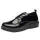 Shipshipping shiny leather British leather shoes, versatile Korean-style small leather shoes, thick-soled Martin work shoes, cross-border shoes for foreign trade