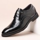 New business formal men's leather shoes, high-end wedding shoes, 2024 genuine leather commuter shoes, British-style casual shoes.