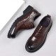Spring new 2024 men's leather shoes, genuine leather British-style fashionable men's shoes, thick soles. Commuting shoes for business and formal wear
