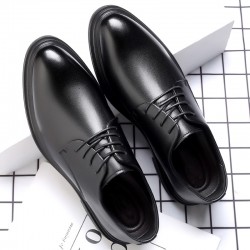 New men's leather shoes, business formal, genuine leather, soft-soled, casual cross-border men's shoes, height-enhancing wedding shoes