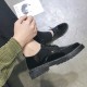 Shipshipping shiny leather British leather shoes, versatile Korean-style small leather shoes, thick-soled Martin work shoes, cross-border shoes for foreign trade