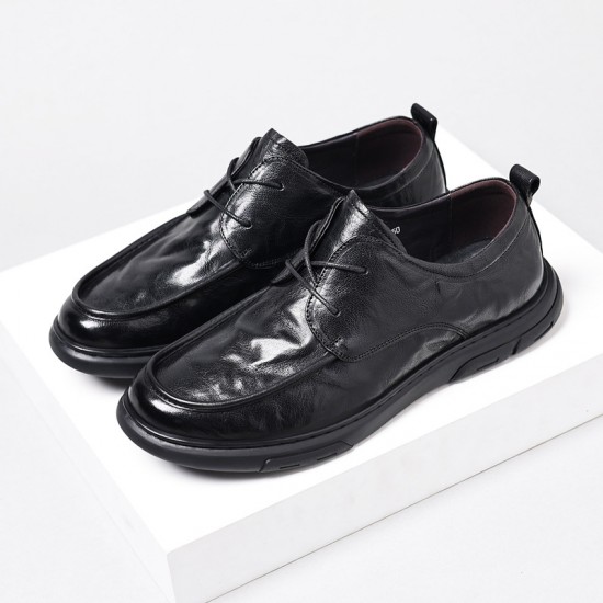New business formal men's leather shoes, genuine leather casual wholesale men's shoes, soft leather, trendy, non-slip, breathable shoes for men.