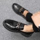 Spring and summer shiny casual leather shoes, men's slip-on loafers, youth Korean-style trendy British slip-on loafers.